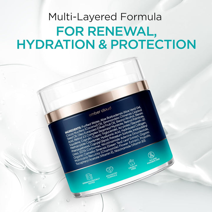 Crema de Colágeno NAD+ para Rostro con Retinol Ácido Hialurónico Ni...
