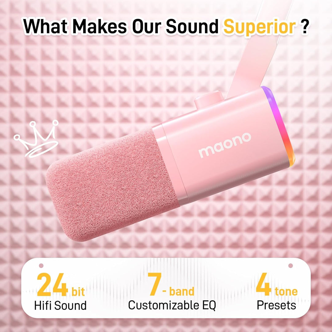 Micrófono de juego dinámico MAONO: Micrófono de computadora USB XLR...