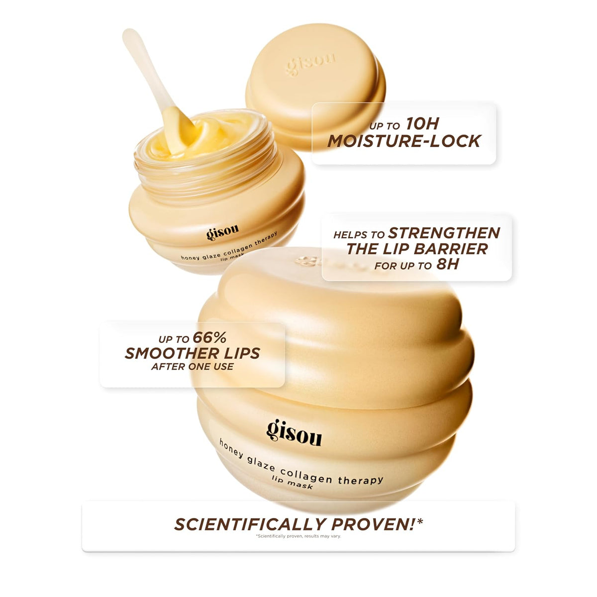 Gisou Honey Glaze - Máscara de labios con terapia de colágeno, hidr...