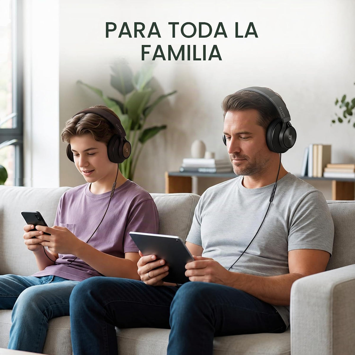 ARTIX - Auriculares con cable con micrófono, auriculares con cable