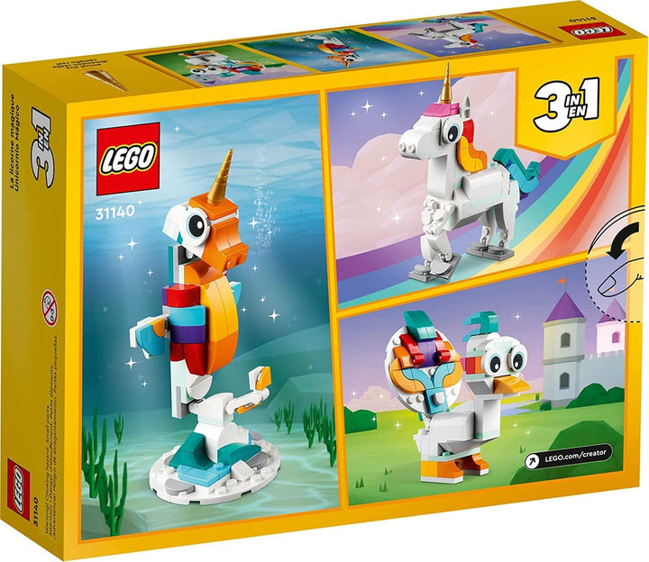 Lego Creator 31140 - Juguete mágico de unicornio 3 en 1 se