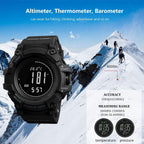 Reloj Digital al Aire Libre con Brújula, Altímetro, Barómetro, termómetro, Pedometro, a prueba de agua, para Deportes Extremos, Hombre