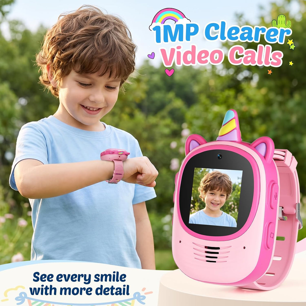 Walkie Talkies de video para niños, paquete de 2 con diseño desgastado en