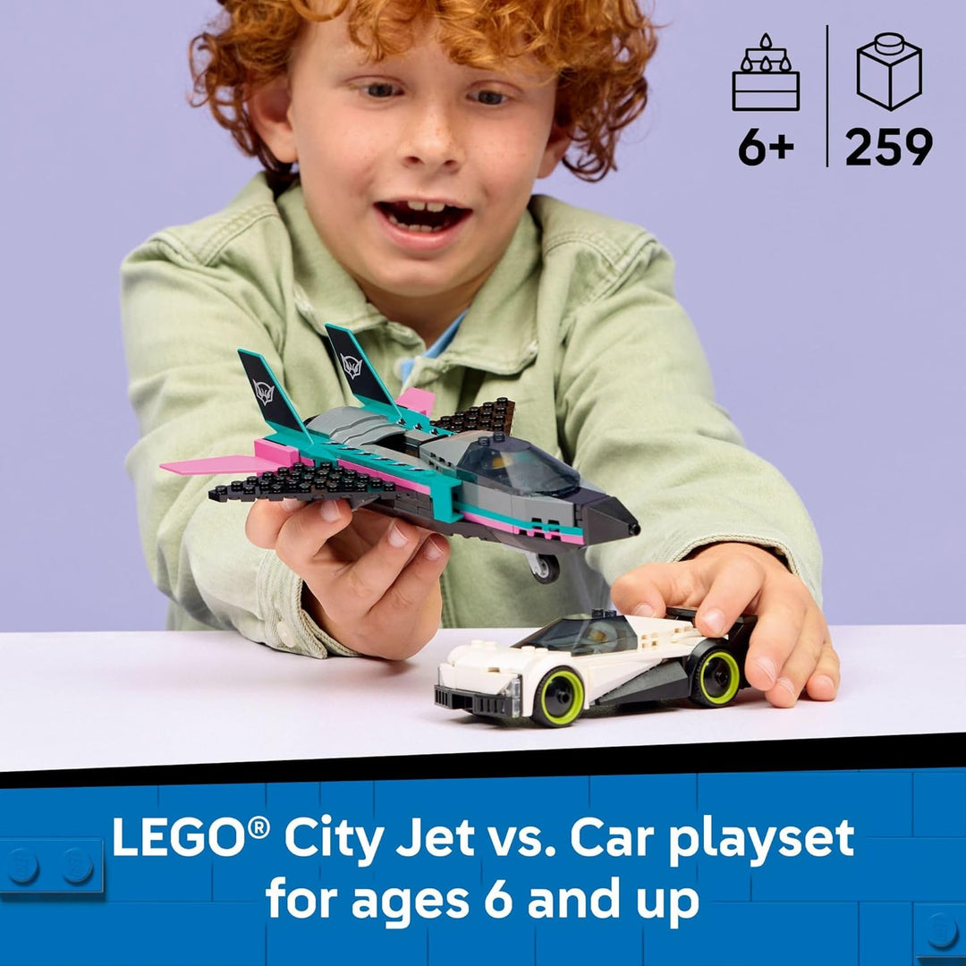 LEGO City Jet vs Juguetes de construcción de autos para