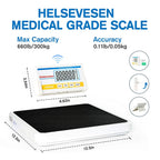 Helsevesen Báscula bariátrica médica profesional, 660 lb/300 kg