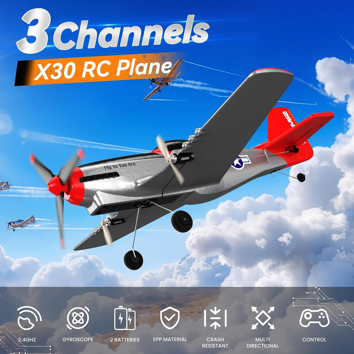 SIMREX Avión de control remoto RC Plane para principiantes