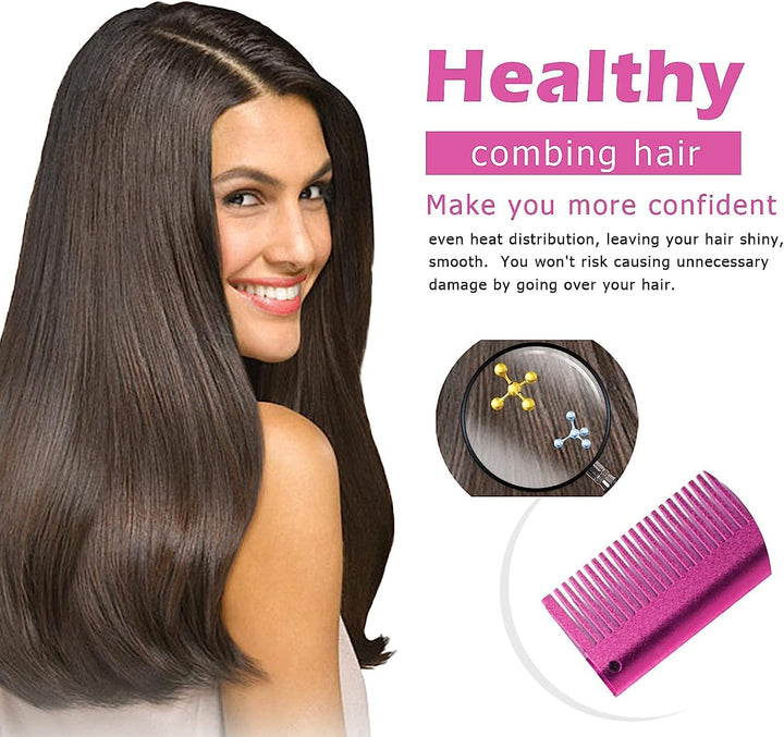 Peine caliente alisador de pelo para cabello negro natural y peluca...