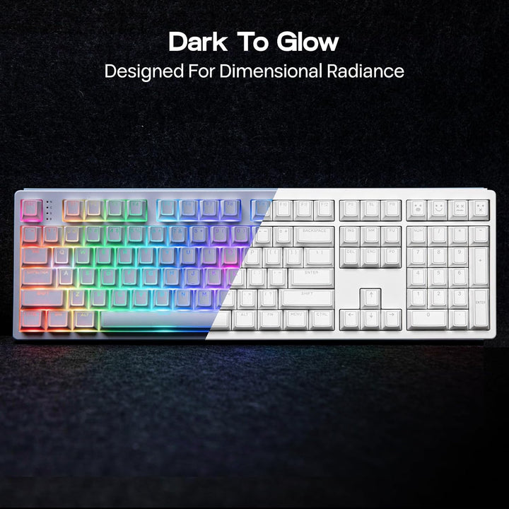 EPOMAKER Glintrix PBT Shine Through Keycaps, Arris &amp; Keys retro...