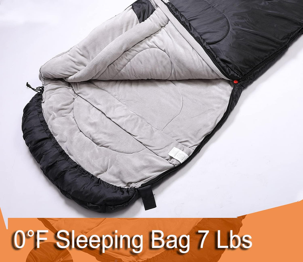 Londtren - Sacos de dormir grandes de 0 grados para adultos, saco de dormir para clima frío, para camping, invierno, por debajo de cero, 20 15, de franela, grande y alto, XXL