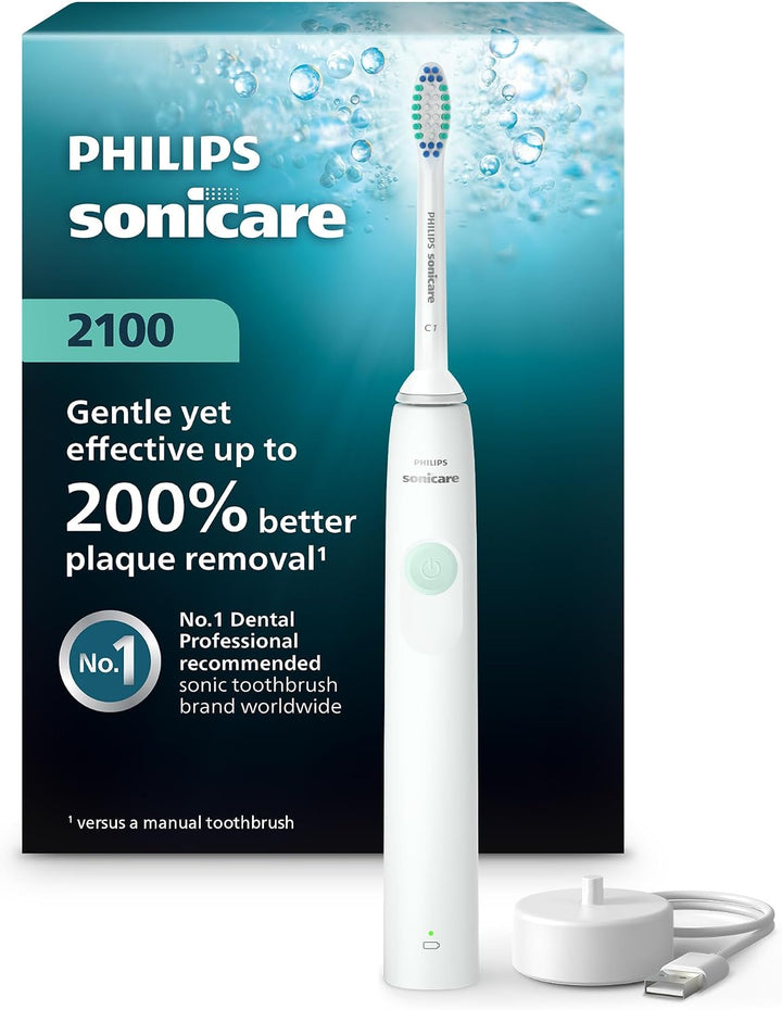 PHILIPS Sonicare 2100 - Cepillo de dientes eléctrico recargable, 1...