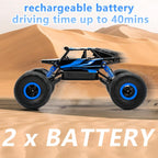 Coche RC Rock Crawler Cheerwing, escala 1:18, control remoto 2.4 GHz, camión monstruo 4x4 todoterreno, Azul