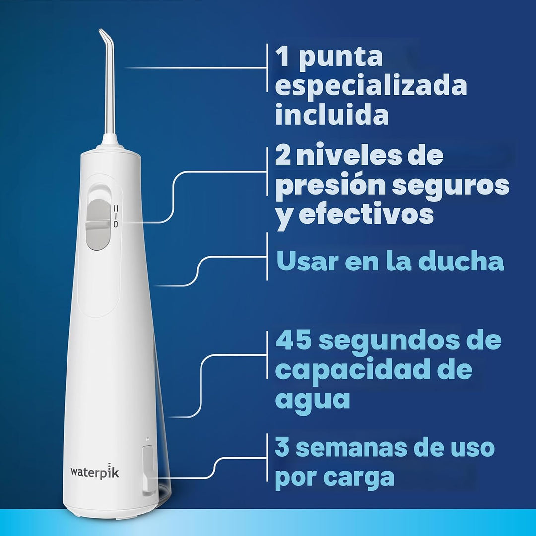 Waterpik - Irrigador inalámbrico 1100 recargable portátil para limp...