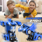 Dolanus Auto a control remoto - Robot transformador, regalos de juguetes, Azul