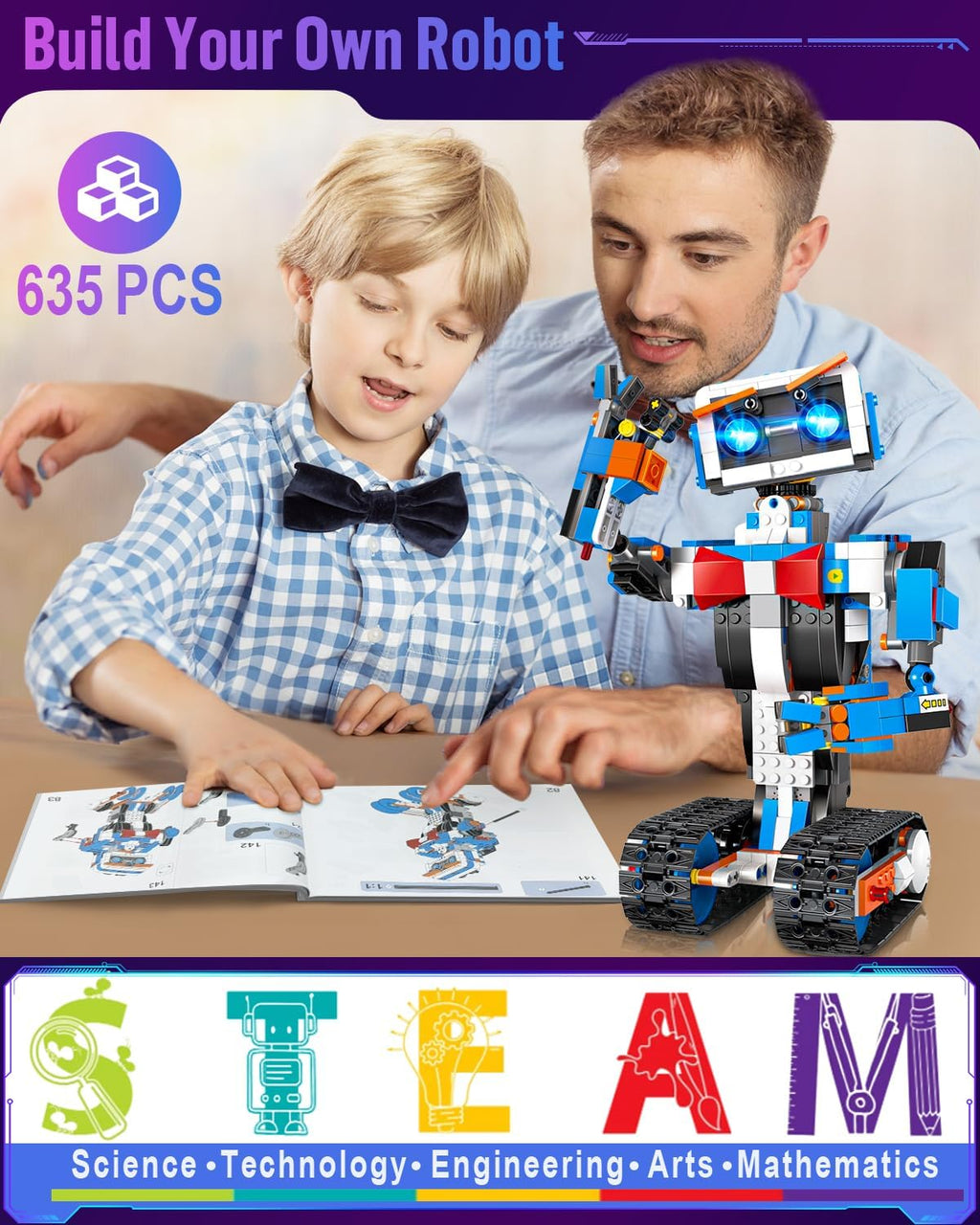 okk STEM Robot Juguetes para niños 8-12, APP RC Control Kit de construcción