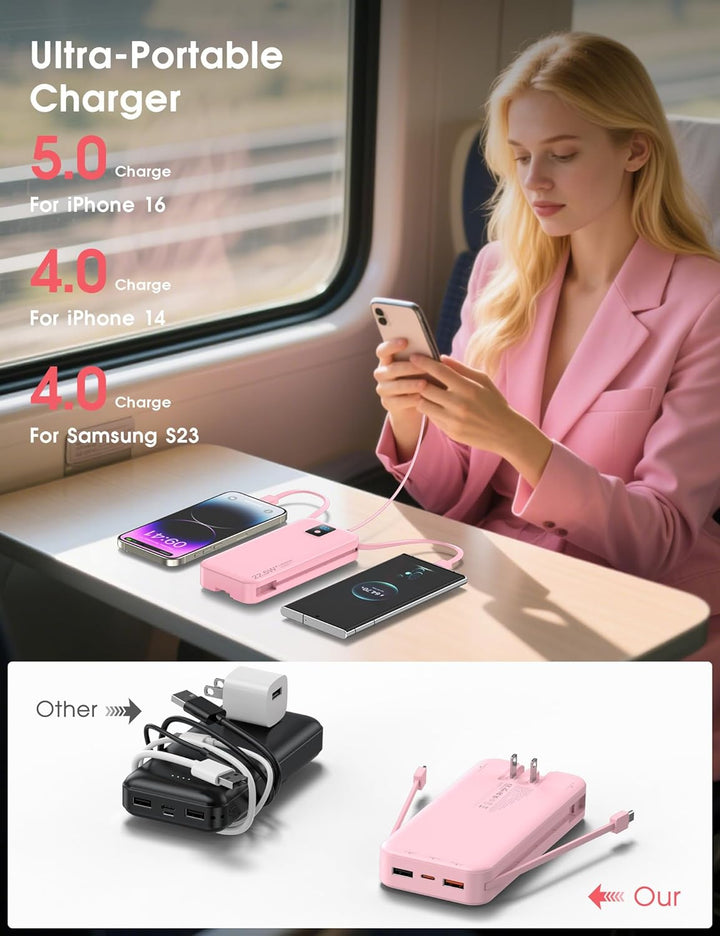 Cargador portátil, 20000 mAh 22.5 W, cargador de batería de carga r...