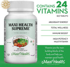 Multivitamínico Maxi Health®para hombres y mujeres (180 tabletas)