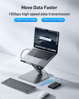 BENFEI Soporte para laptop con estación de acoplamiento USB C 7 en...