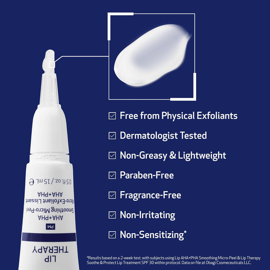 Obagi Lip Therapy AHA+PHA suavizante Micro-Peel con ácido hialuróni...