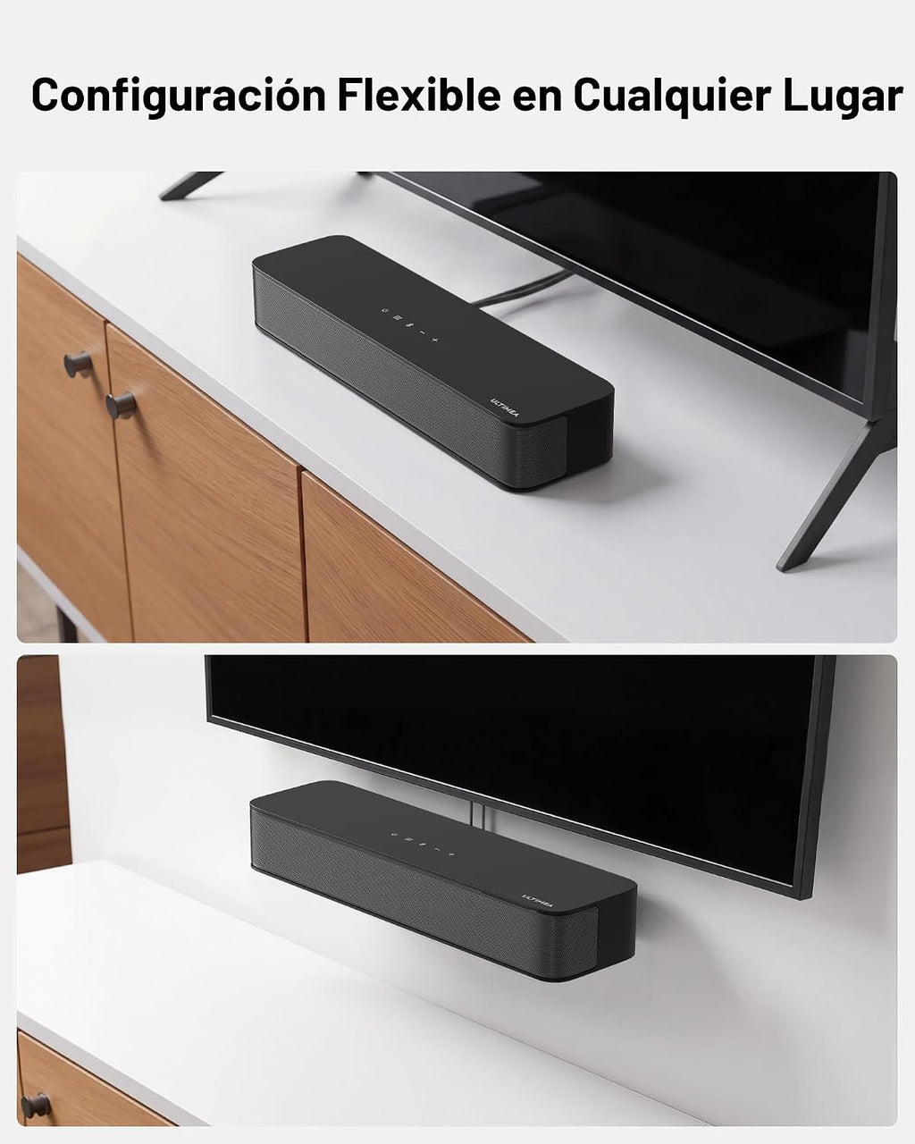 Barra de sonido ULTIMEA 2.1ch Subwoofer incorporado, sistema de cine en