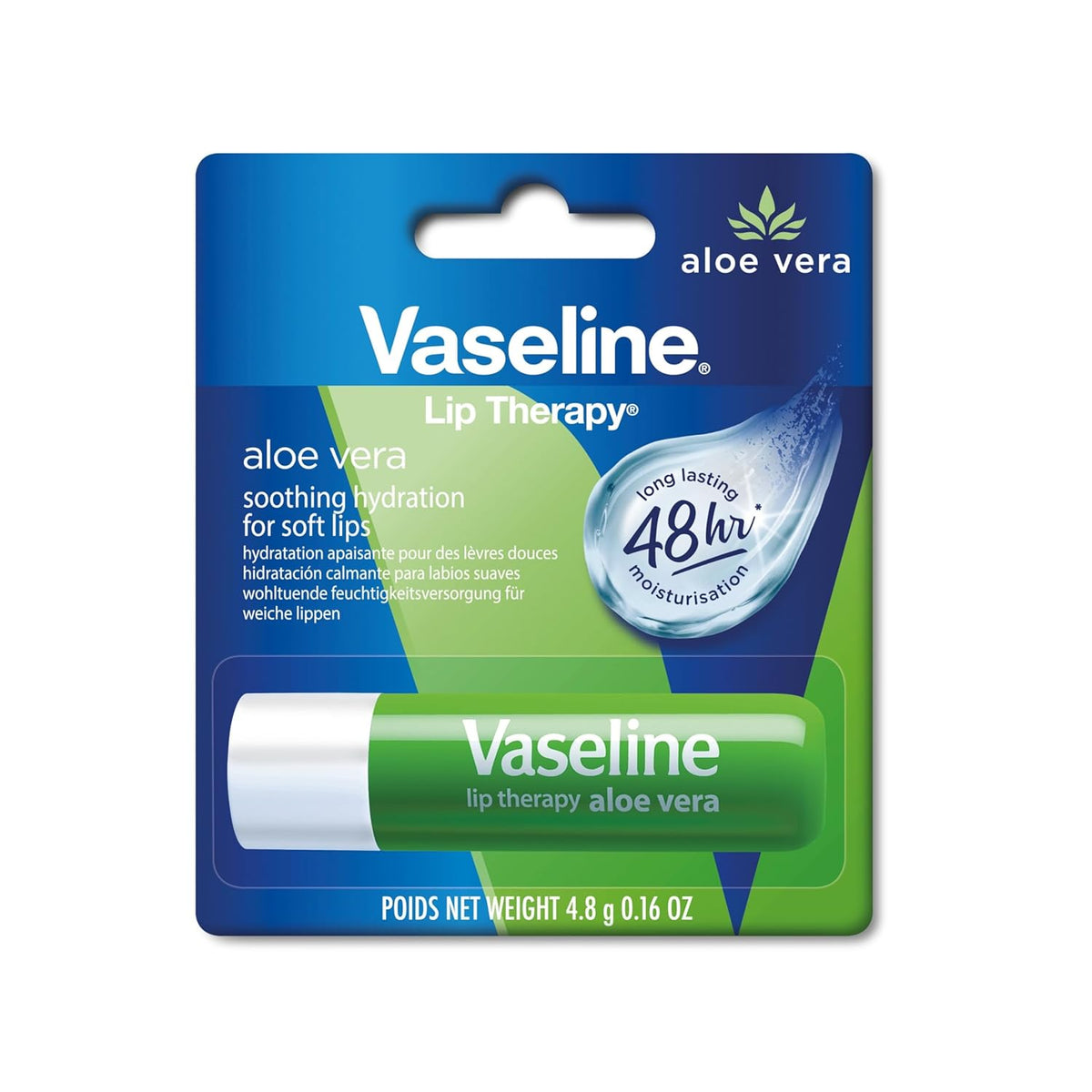 Barra terapéutica para labios con aloe fresco y vaselina - 4,5 g (0...