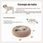 Bedsure Cama calmante para perros de tamaño mediano con forma de dona