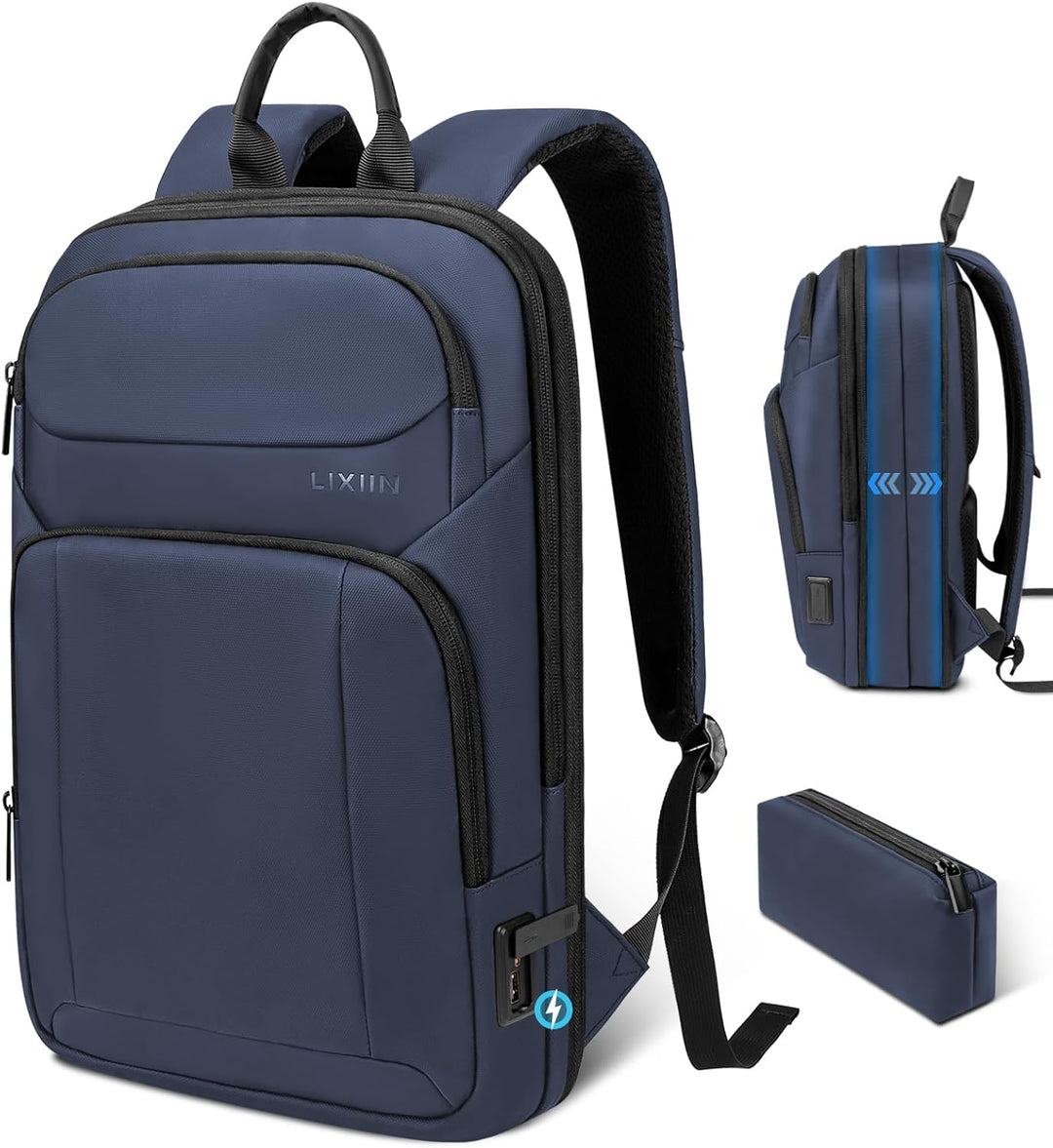 Lixiin Mochila para laptop para hombre, mochila de viaje expandible...