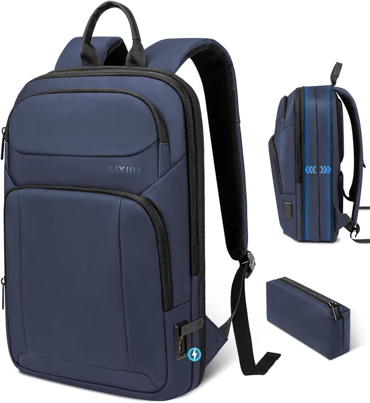 Lixiin Mochila para laptop para hombre, mochila de viaje expandible...
