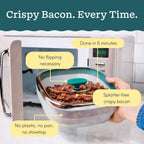 Anyday Juego de 4 piezas de utensilios cuadrados para microondas y juego de almacenamiento de alimentos con tapas de vidrio | Envases libres de plástico y BPA | Platos de 10 tazas y 5.5 tazas (Kale)