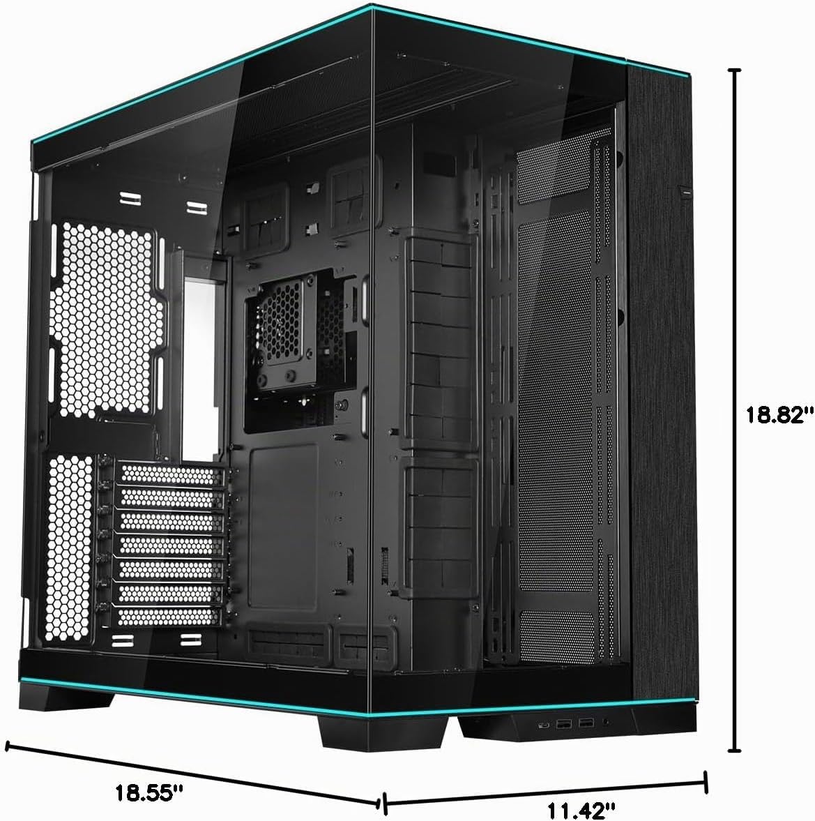 Lian Li O11D EVO RGB Negro E-ATX Caso, 16.535 in Rad, Vidrio Templa...
