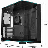 Lian Li O11D EVO RGB Negro E-ATX Caso, 16.535 in Rad, Vidrio Templa...