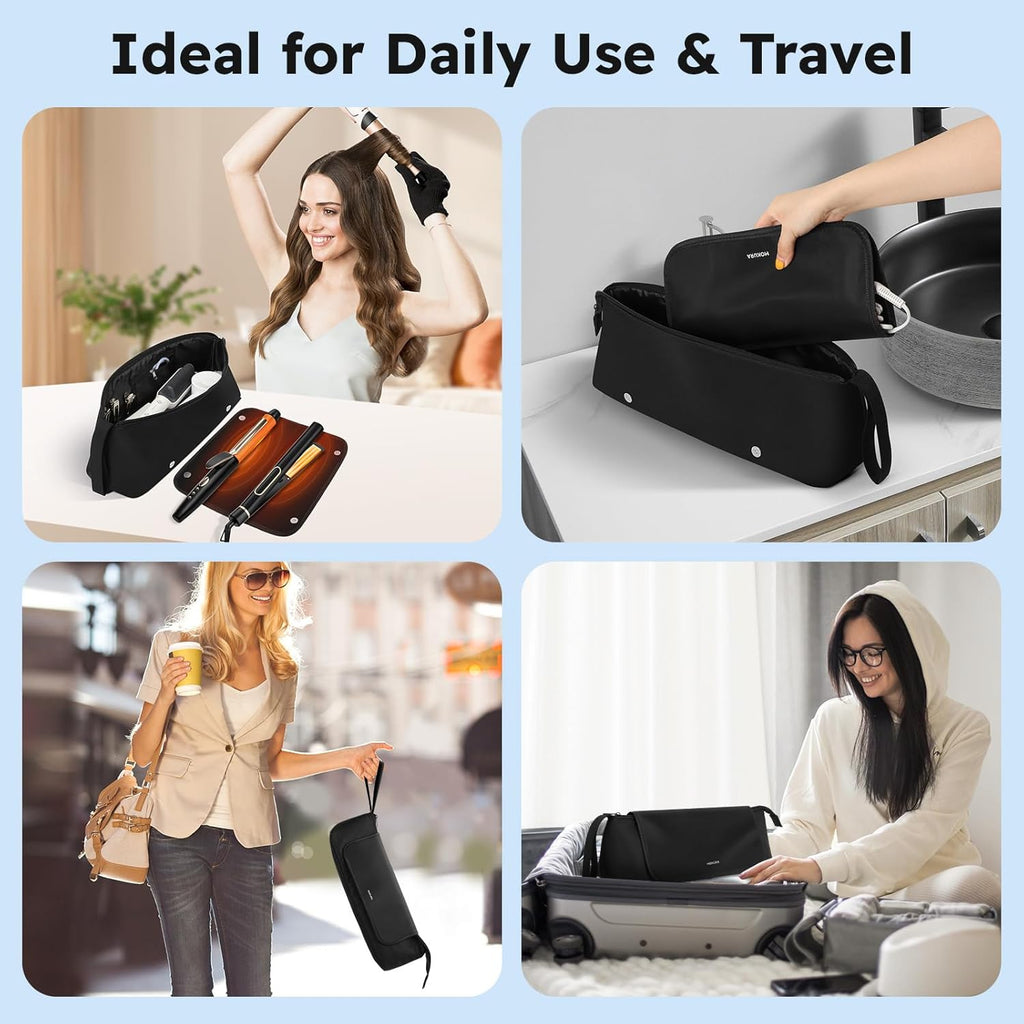 MOKURA - Bolsa de viaje para herramientas de calor para el cabello...