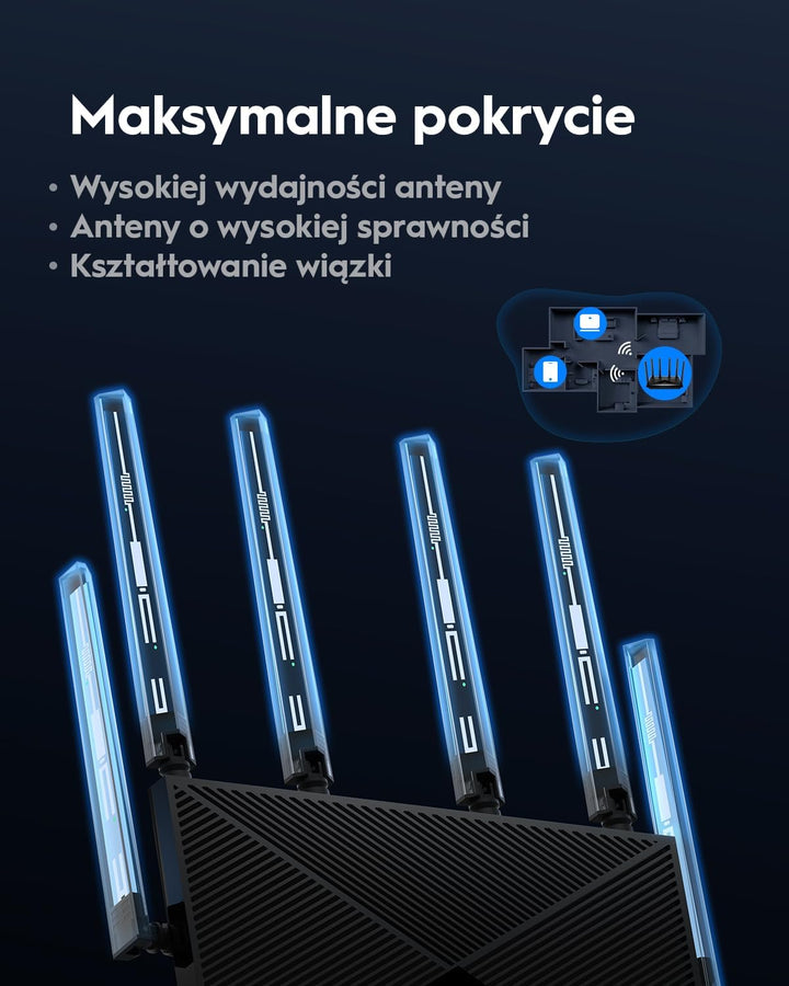 Cudy Enrutador WiFi 7 BE11000 Tri-Band, 6-Stream 10 Gbps, 4 puertos...