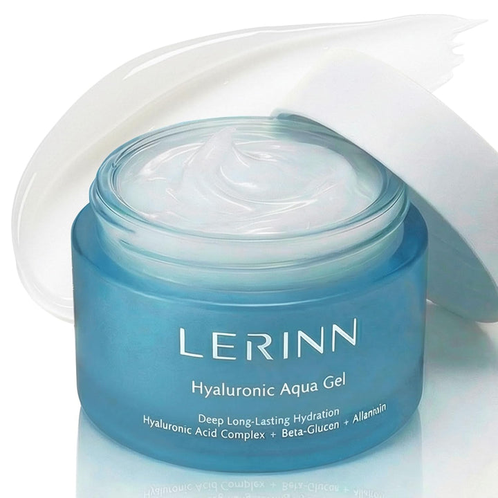 LERINN Gel de agua hialurónico, hidratante facial ligero sin aceite...
