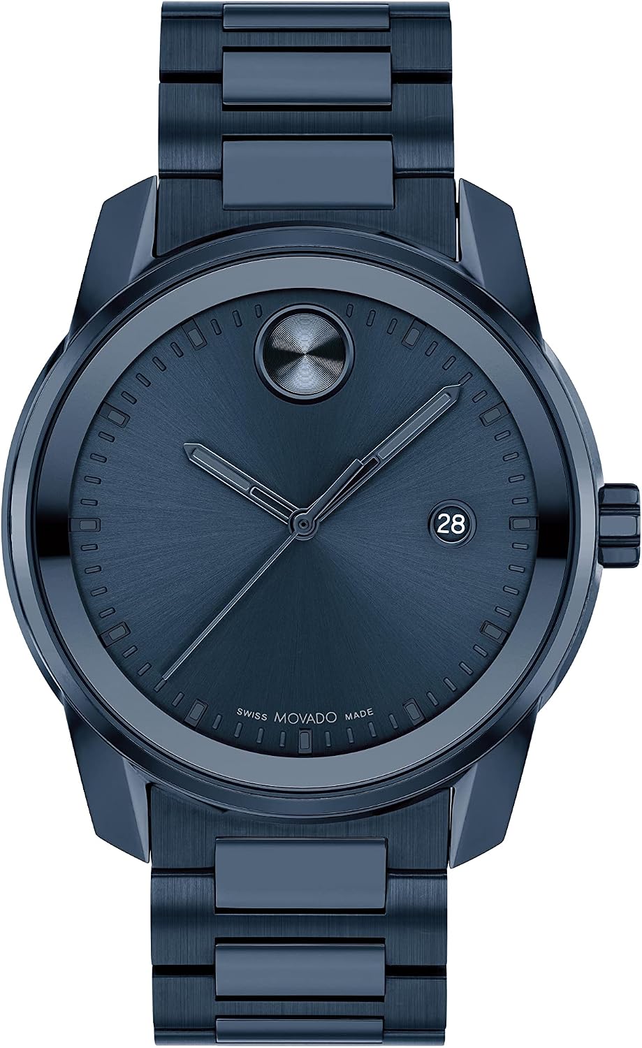 Movado Bold Verso Reloj Deportivo para Hombre - Movimiento Suizo de Cuarzo, Correa de Acero Inoxidable con Eslabones - Resistencia al Agua 5 ATM - Relojería de Lujo para Él - 42mm