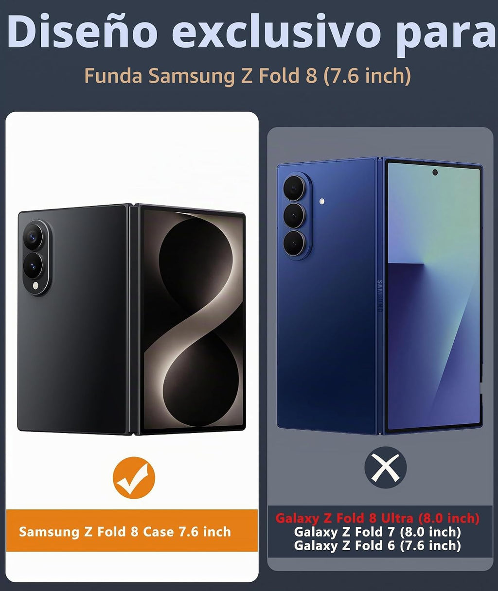 FNTCASE Funda transparente para Samsung Galaxy Z-Fold-8, protección