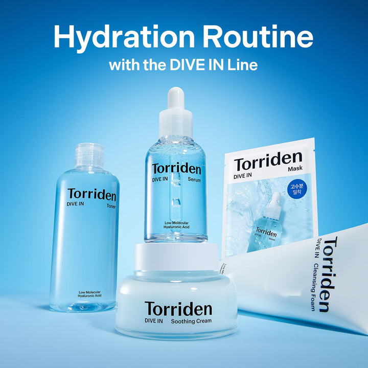 Torriden DIVE IN - Máscara facial de ácido hialurónico (10 hojas),...