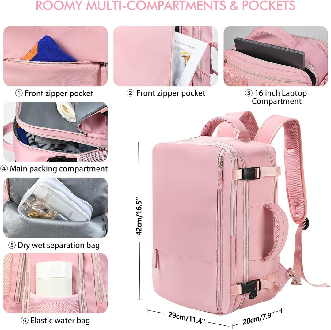 Mochila de viaje Beraliy aprobada por aerolíneas, equipaje de mano...