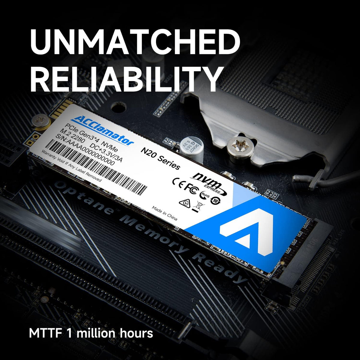 Acclamator Unidad interna de estado sólido SSD NVMe M.2 2280 PCIe G...