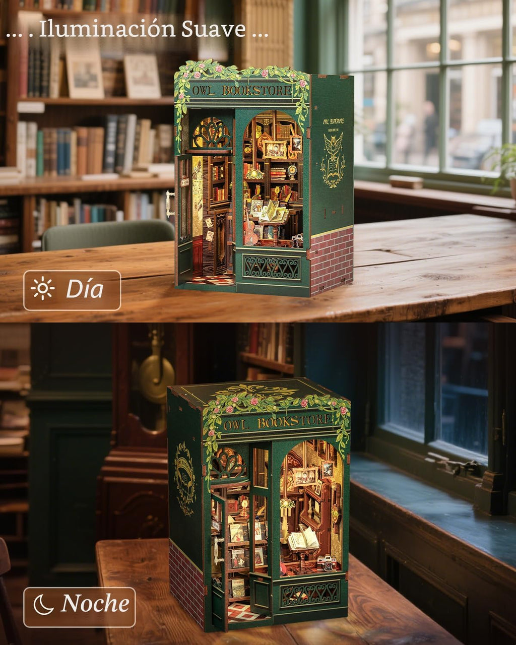 CUTEBEE Kit de rincón de libros, kits de casa en miniatura para adultos