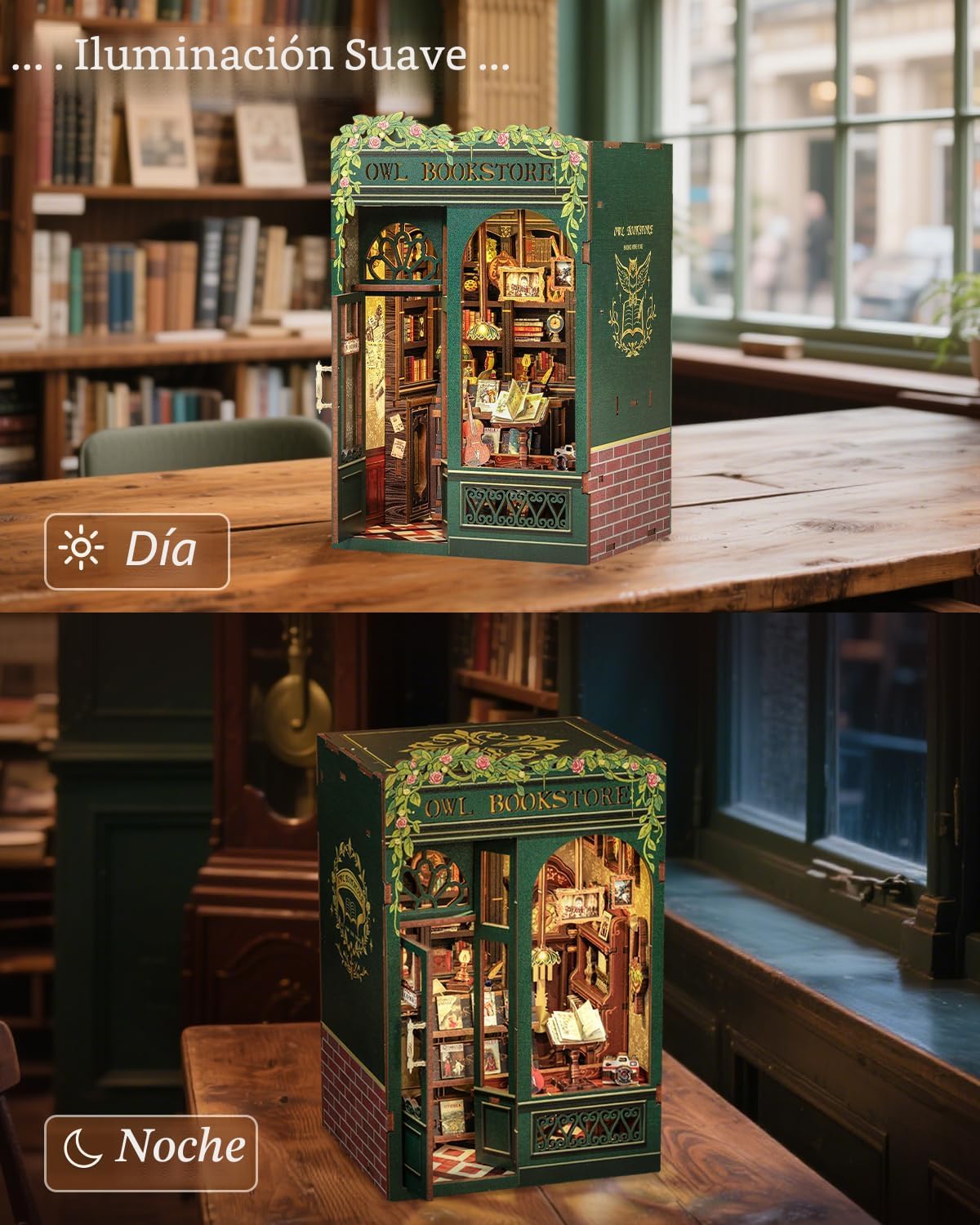 CUTEBEE Kit de rincón de libros, kits de casa en miniatura para adultos