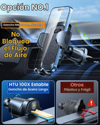 Soporte de teléfono para automóvil【2026 mejorado 100+lbs de succión y seguridad cert】 Soporte de teléfono celular para camión Soporte de teléfono resistente para tablero, parabrisas/ventilación para iPhone 17 16 Pro Max, negro azabache