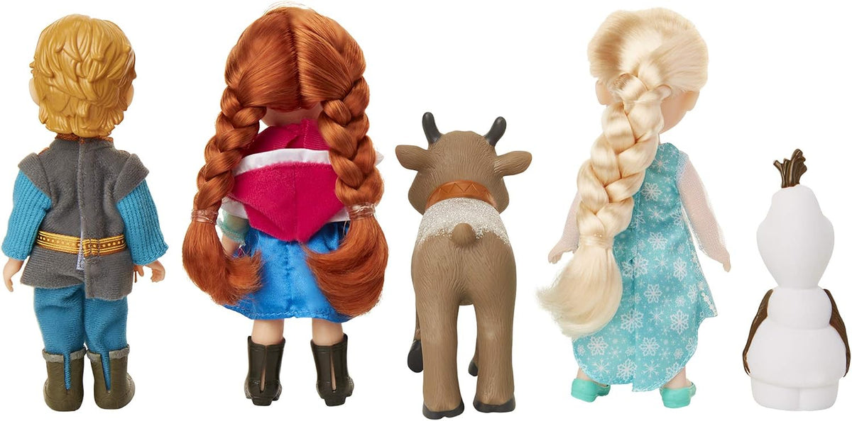 Disney Frozen Deluxe - Set de regalo de muñecas pequeñas, incluye a Anna, Elsa, Kristoff, Sven y Olaf. Las muñecas miden aproximadamente 15 cm de alto - ¡Perfecto para cualquier fan de Frozen!