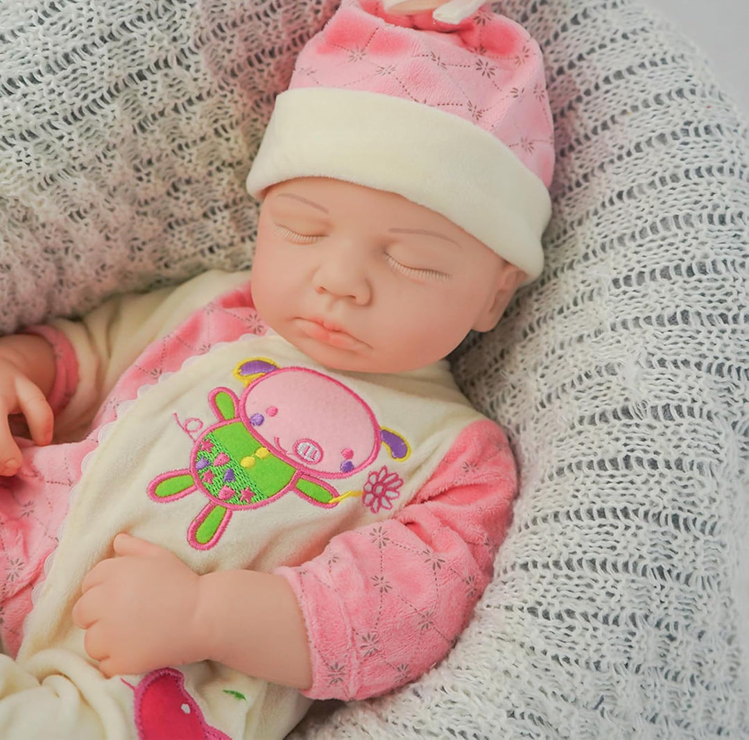Muñeca Reborn de silicona de cuerpo completo para niña, de 18.5 pul...
