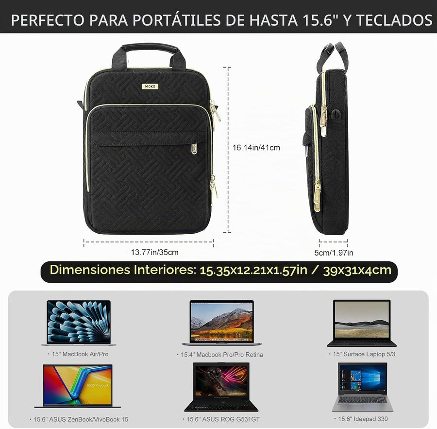 MoKo Funda acolchada para laptop de 15 pulgadas para MacBook Air de...