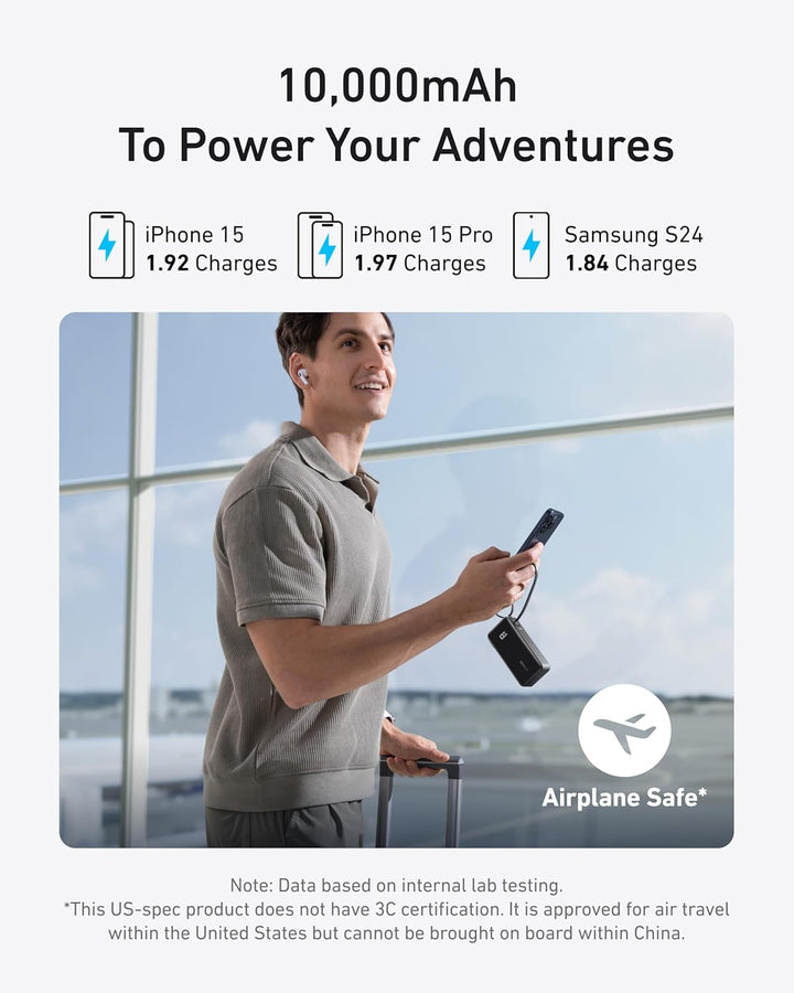 Anker Nano 3-en-1 Cargador portátil para iPhone, banco de energía d...