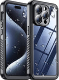 Funda impermeable para iPhone 15 Pro Max 2026, protector de pantalla integrado y protector de cámara de vidrio, a prueba de golpes, IP68 bajo el agua, a prueba de caídas, para iPhone 15 Pro Max de 6.7 pulgadas