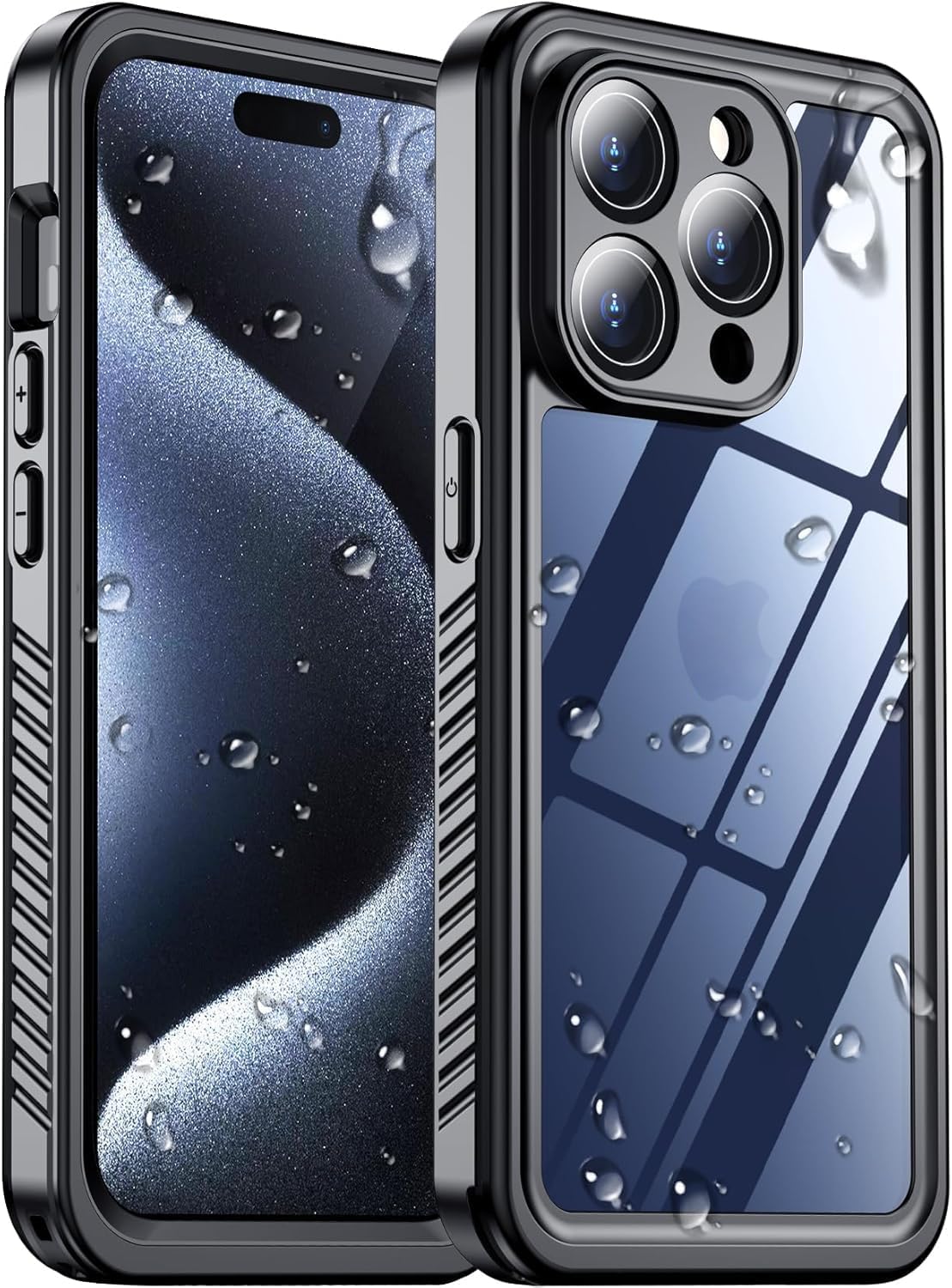 Funda impermeable para iPhone 15 Pro Max 2026, protector de pantalla integrado y protector de cámara de vidrio, a prueba de golpes, IP68 bajo el agua, a prueba de caídas, para iPhone 15 Pro Max de 6.7 pulgadas