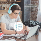 Ailihen Auriculares para Niños para Escuela, con Cable y Micrófono para Adolescentes, Verde Lima