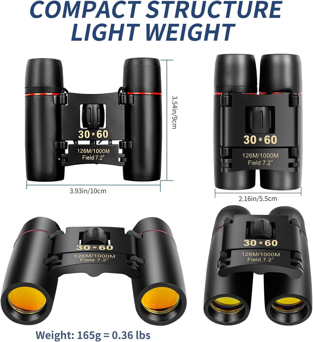 Binoculares compactos para adultos y niños binoculares HD