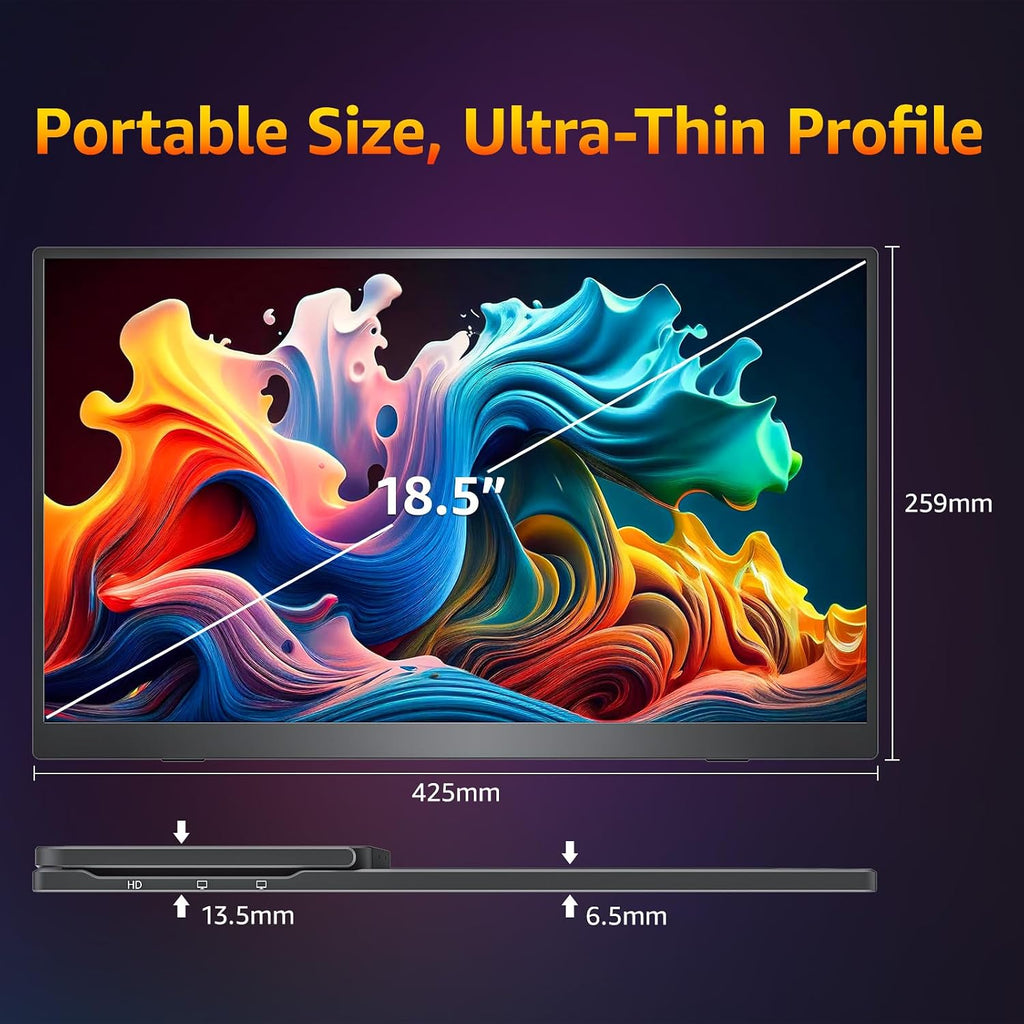 cocopar Monitor portátil IPS Monitor de viaje con USB-C HDMI pantal...